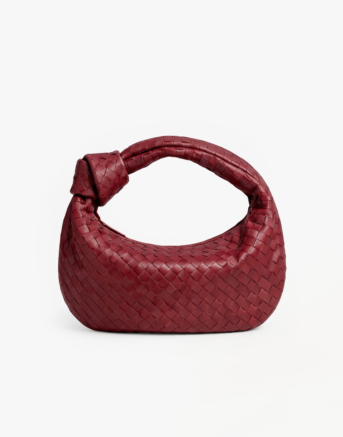 Bordeaux Grote Brede Gevochten - Tas - Olivia & Kate