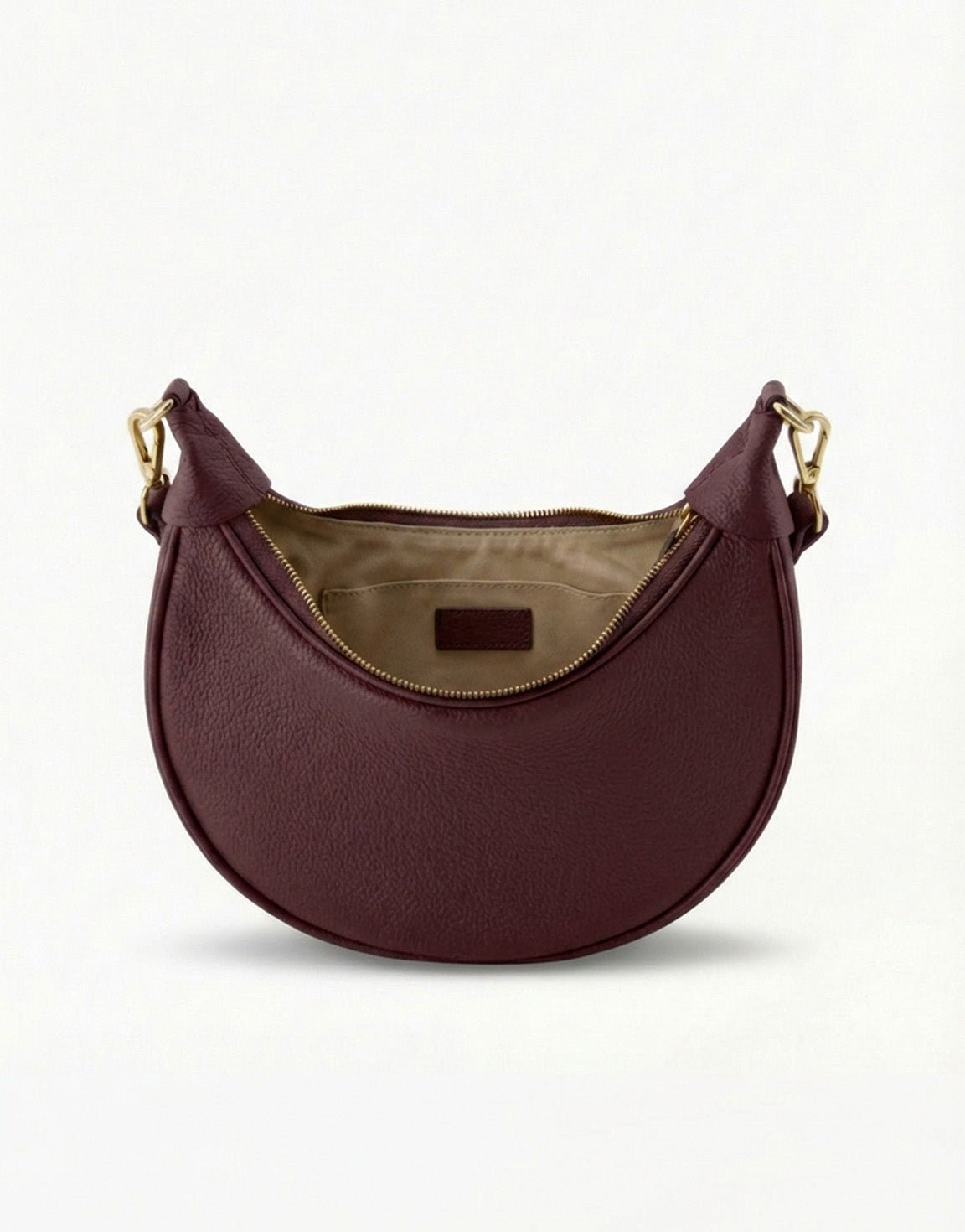 Bordeaux Half Round Leather - Bag - Olivia & Kate