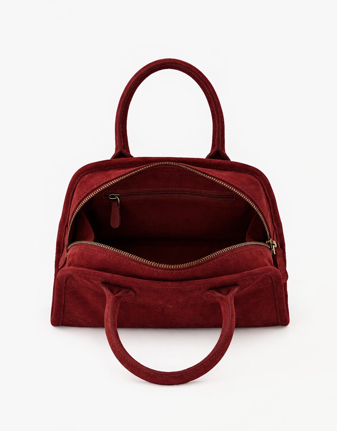 Bordeaux Suede - Handtas - Olivia & Kate
