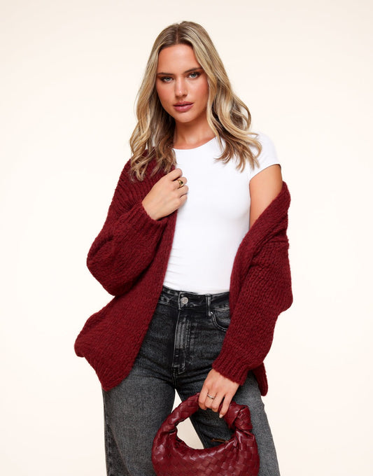 Bordeaux Wollen - Vest - Olivia & Kate