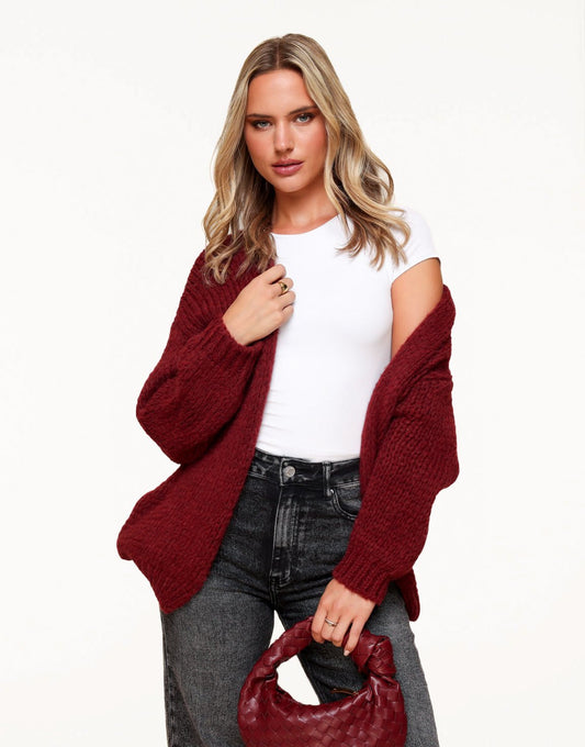 Bordeaux Wool - Cardigan - Olivia & Kate