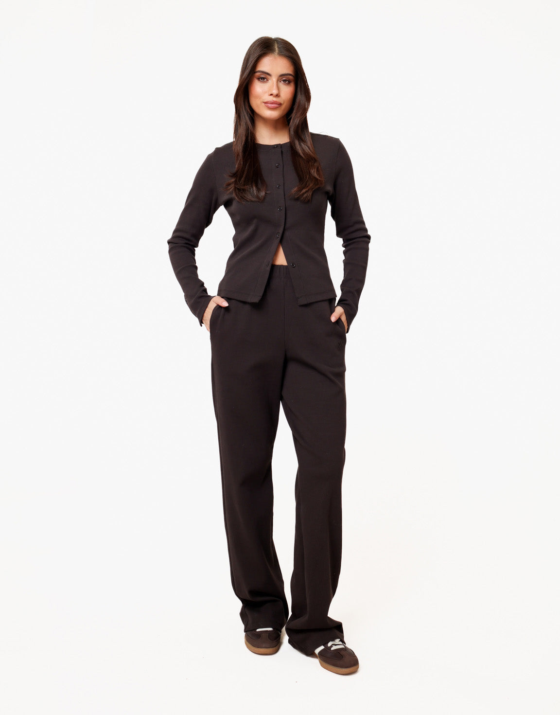 Donkerbruine Ribbel Lounge - Top