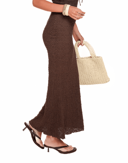 Bruine Detail Maxi - Rok - Olivia & Kate