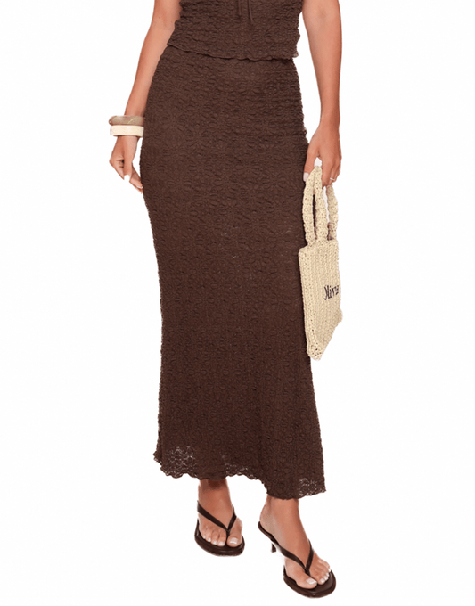 Bruine Detail Maxi - Rok - Olivia & Kate