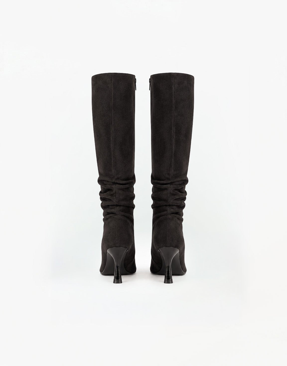 Bruine Faux Suede Hoge Hak - Laarzen - Olivia & Kate