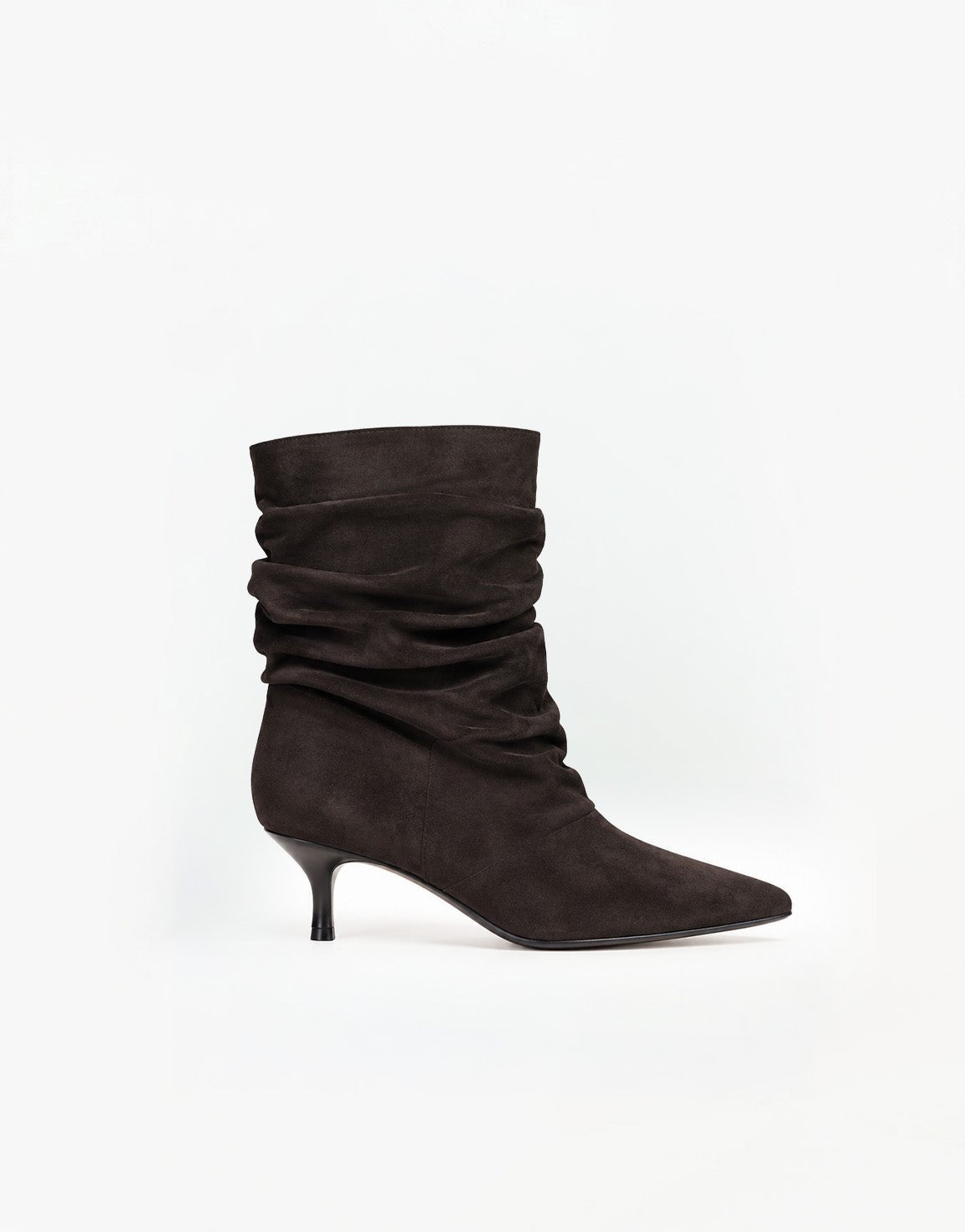 Bruine Faux Suede Lage Hak - Laarzen - Olivia & Kate