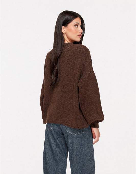 bruine-gebreide-knoop-vest-7609748