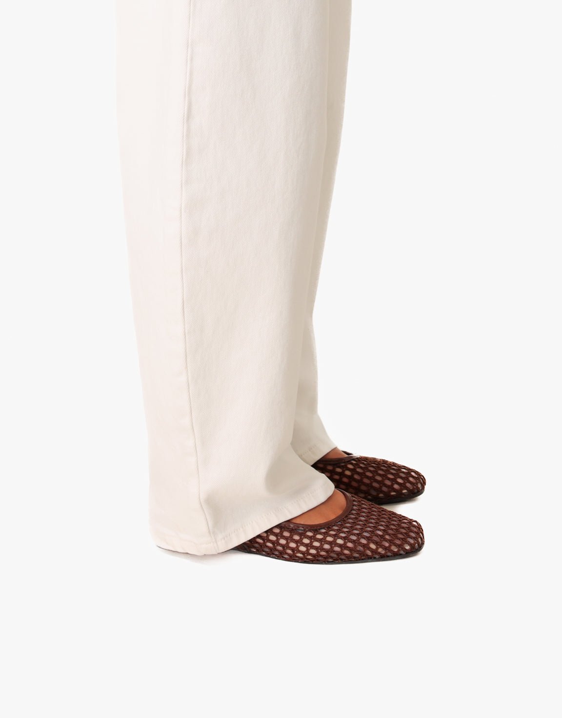 Bruine Gehaakte Open Achterkant - Ballerina's - Olivia & Kate