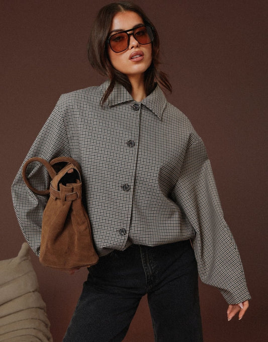 Bruine Geruiten LS - Jasje - Olivia & Kate