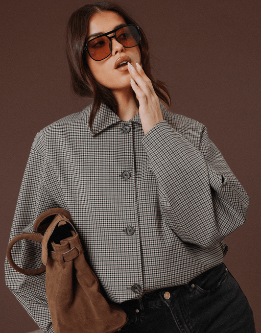 Bruine Geruiten LS - Jasje - Olivia & Kate