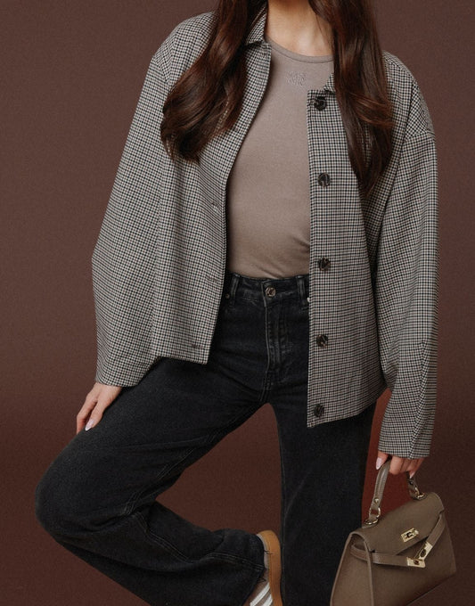 Bruine Geruiten LS - Jasje - Olivia & Kate