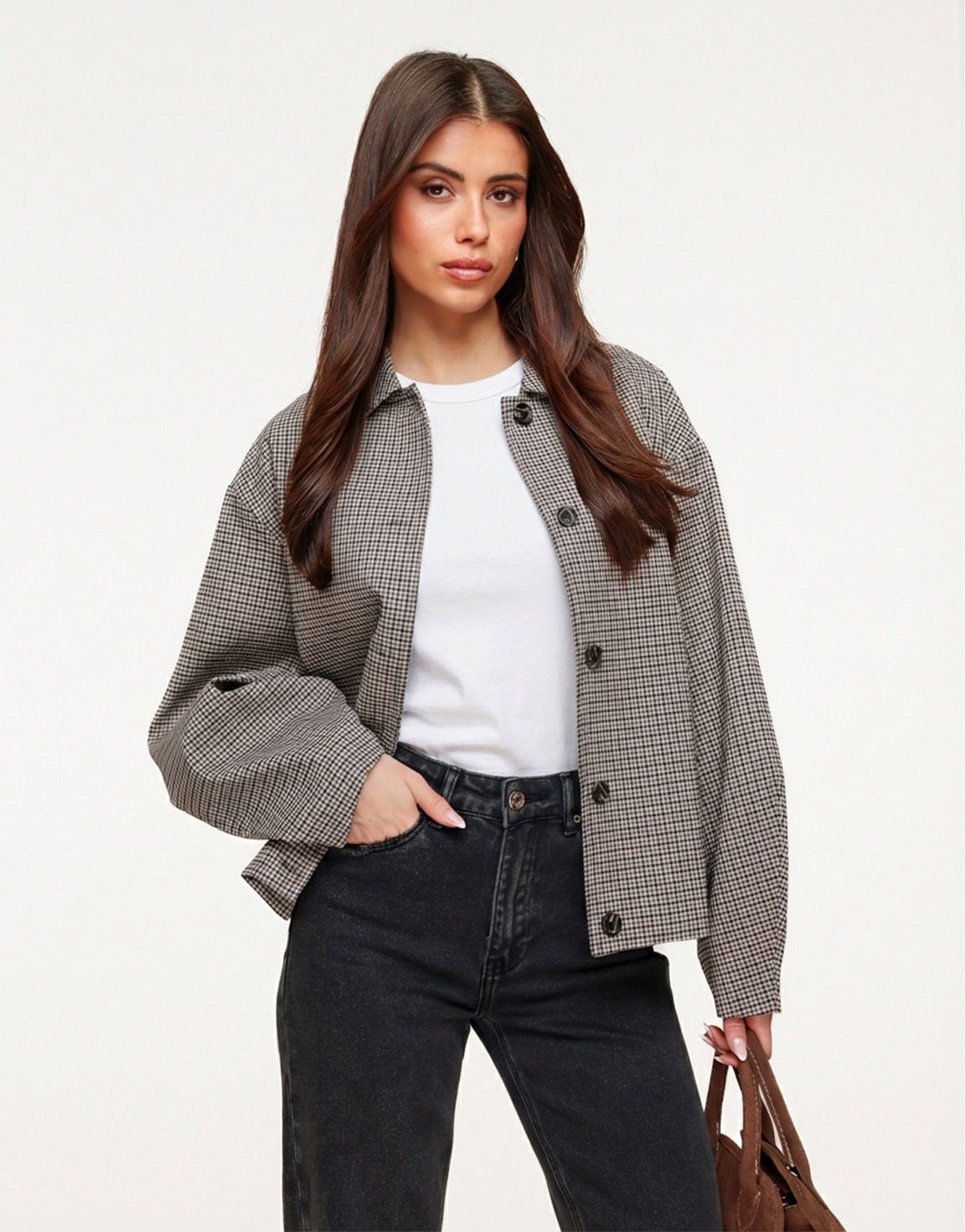 Bruine Geruiten LS - Jasje - Olivia & Kate