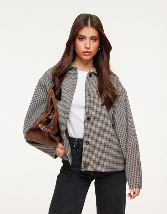 Bruine Geruiten LS - Jasje - Olivia & Kate