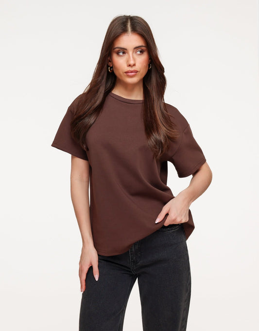Bruine Oversized - T-shirt - Olivia & Kate