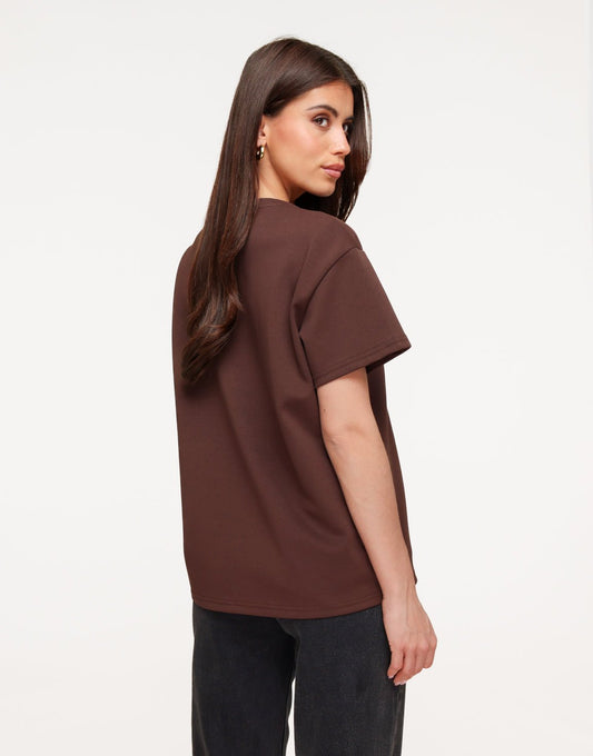 Bruine Oversized - T-shirt - Olivia & Kate
