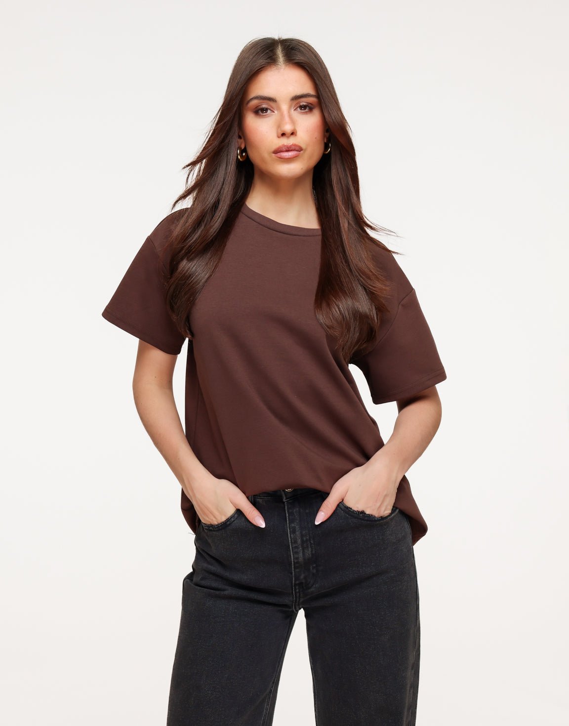 Bruine Oversized - T-shirt - Olivia & Kate