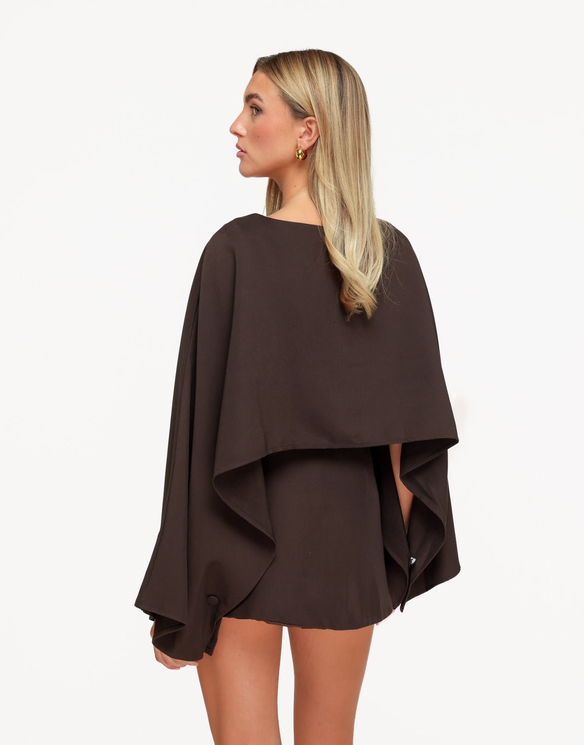 Bruine Petite Hoge Taille Rechte - Skort - Olivia & Kate