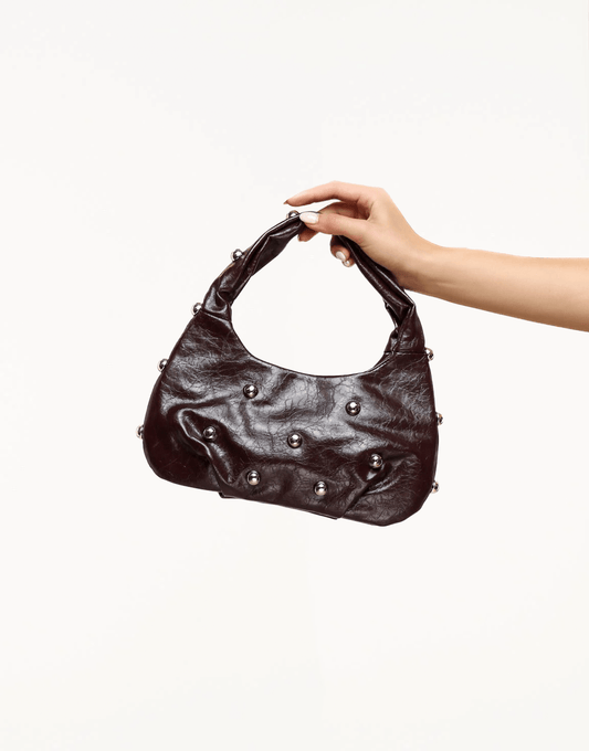 Bruine PU Leren Balletjes - Tas - Olivia & Kate