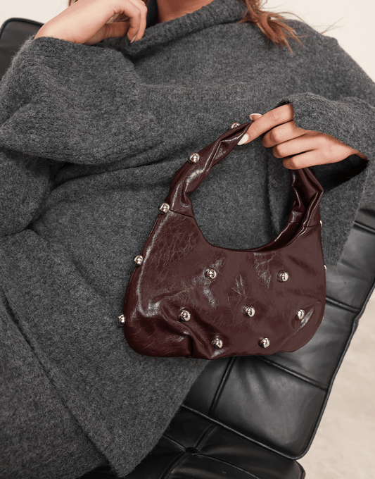 Bruine PU Leren Balletjes - Tas - Olivia & Kate