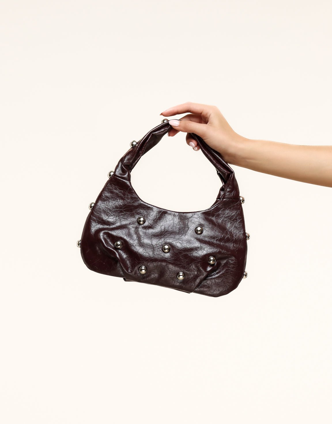 Bruine PU Leren Balletjes - Tas - Olivia & Kate