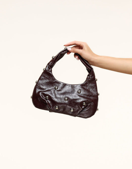 Bruine PU Leren Balletjes - Tas - Olivia & Kate