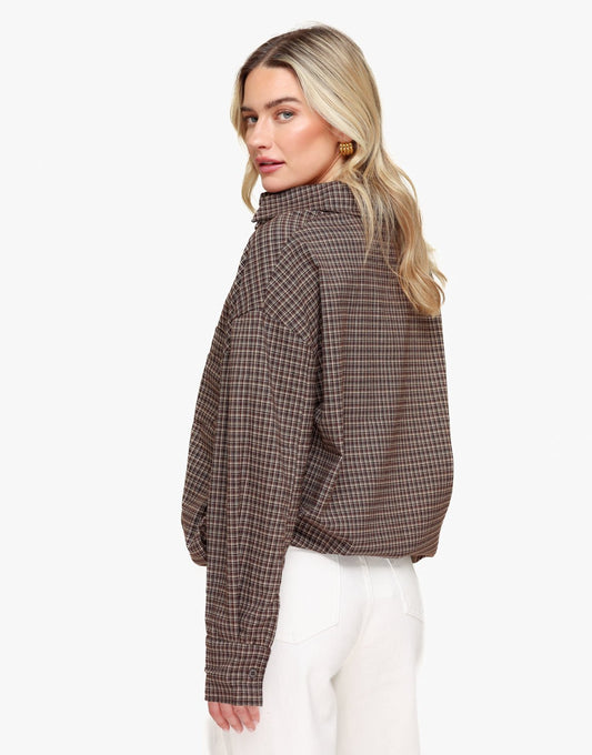 Brown Checks - Blouse - Olivia & Kate