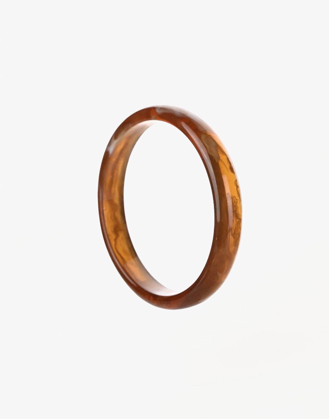 Bruine Smalle Resin Bangle - Armband - Olivia & Kate