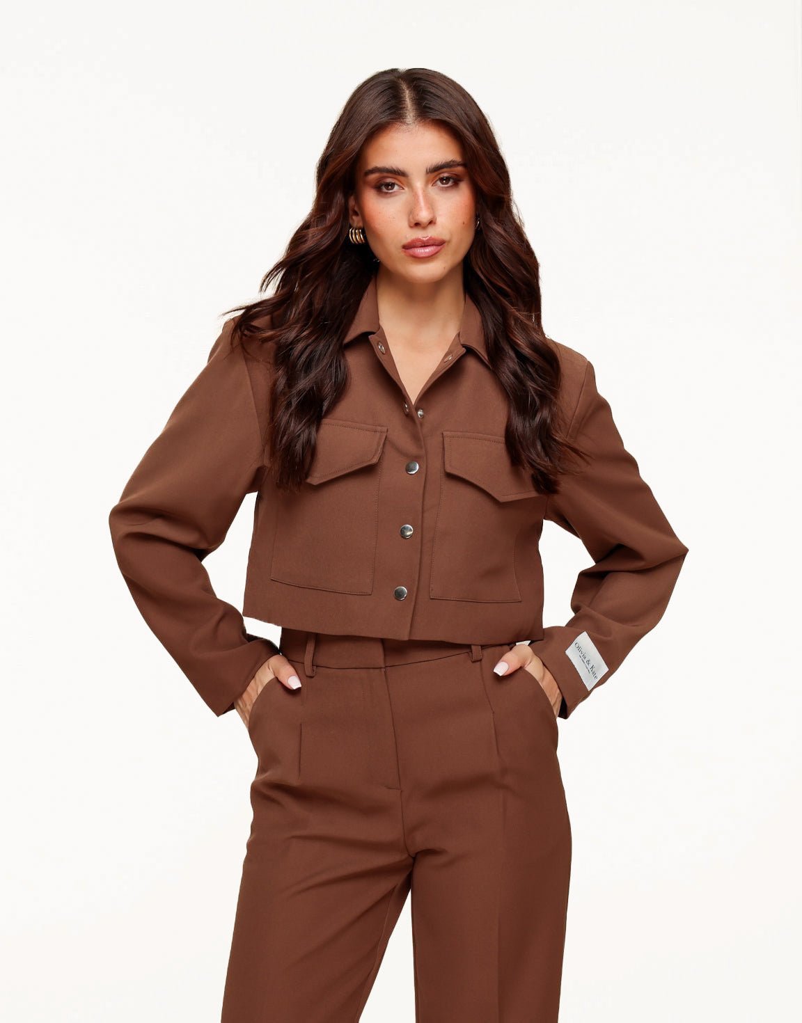 Brown Studio Cropped - Jacket - Olivia & Kate