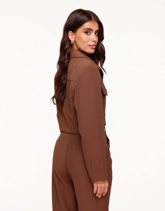 Brown Studio Cropped - Jacket - Olivia & Kate