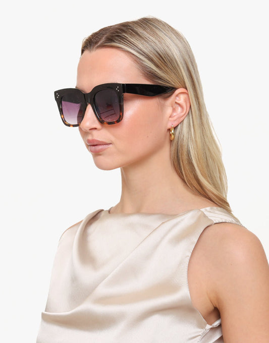 Bruine Vierkante Classic - Zonnebril - Olivia & Kate