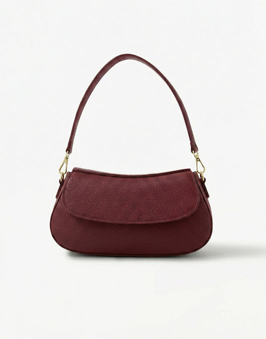 Burgundy Elegante Leren - Tas