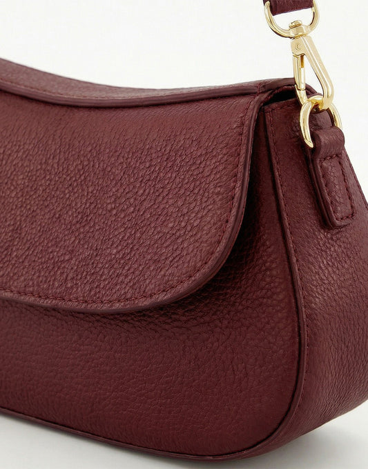 Burgundy Elegante Leren - Tas - Olivia & Kate