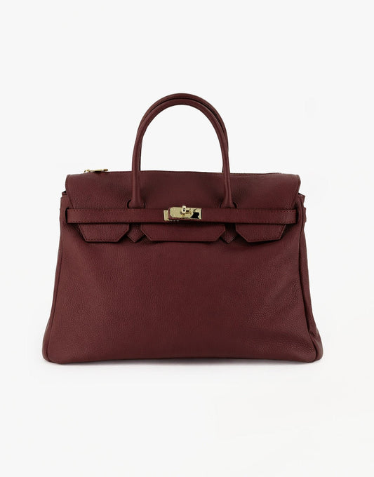 Burgundy Grote Gouden Details - Tas - Olivia & Kate