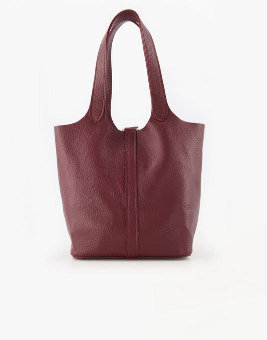 Burgundy Leren Gesp - Tas - Olivia & Kate