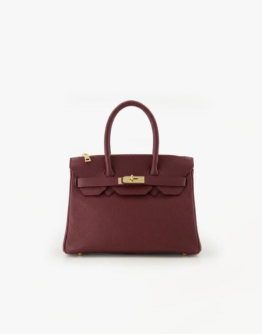 Burgundy Middel Gouden Details - Tas - Olivia & Kate