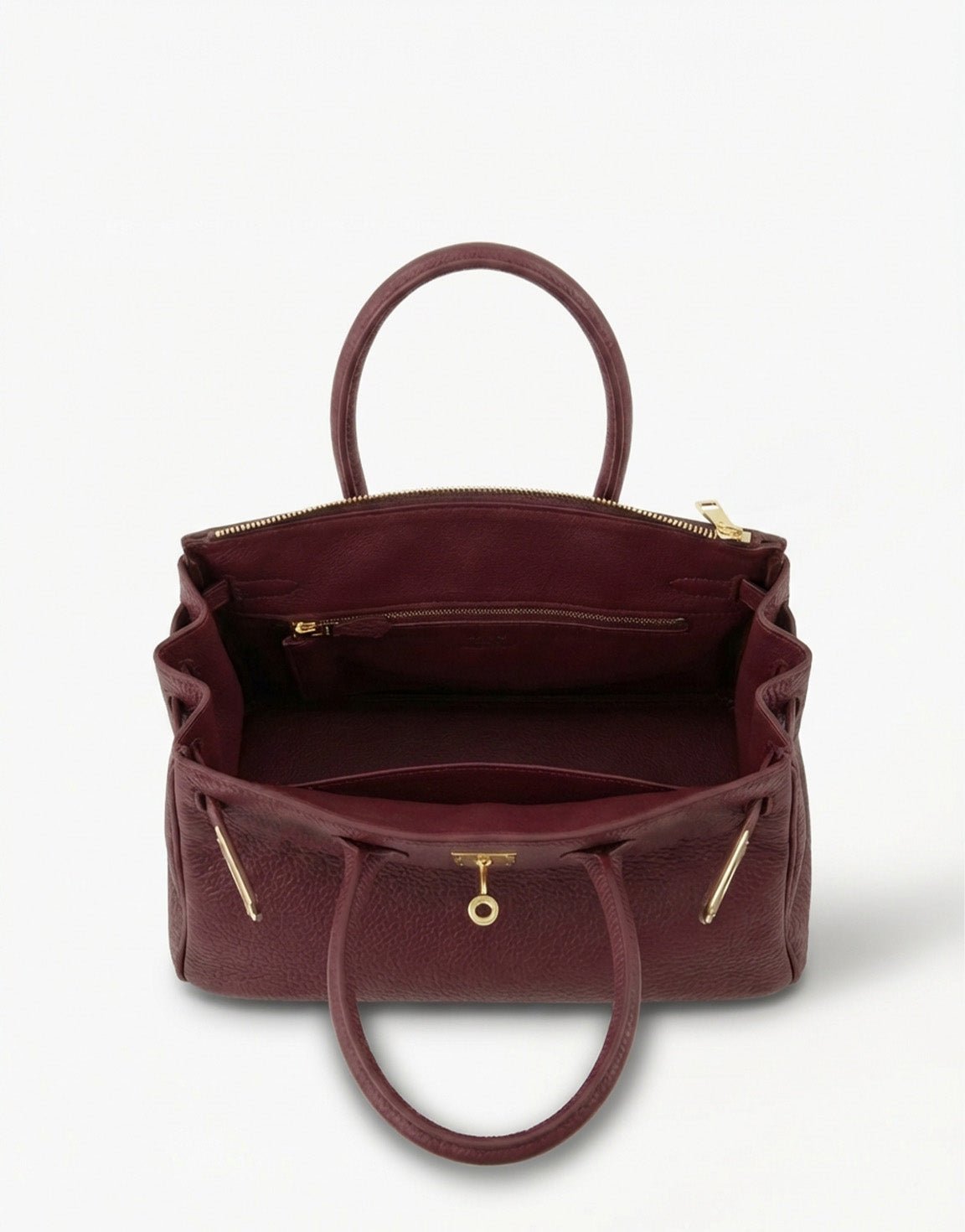 Burgundy Middel Gouden Details - Tas - Olivia & Kate