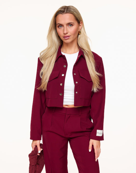 Burgundy Rode STUDIO Cropped - Jasje - Olivia & Kate