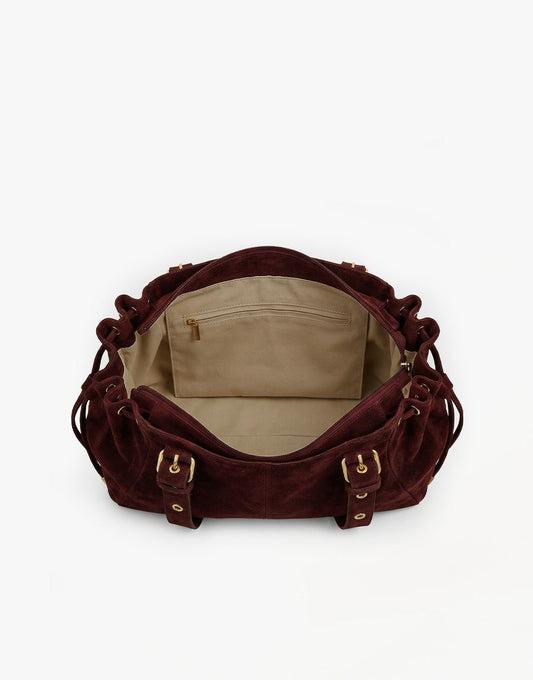 Burgundy Suede City - Tas - Olivia & Kate