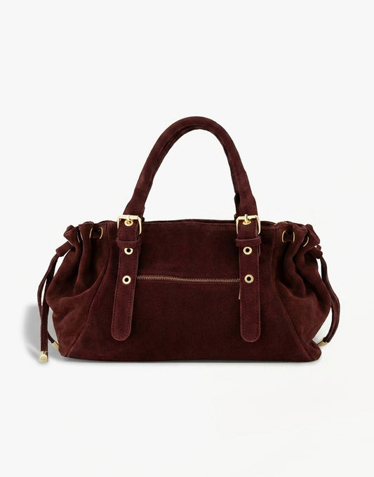 Burgundy Suede City - Tas - Olivia & Kate