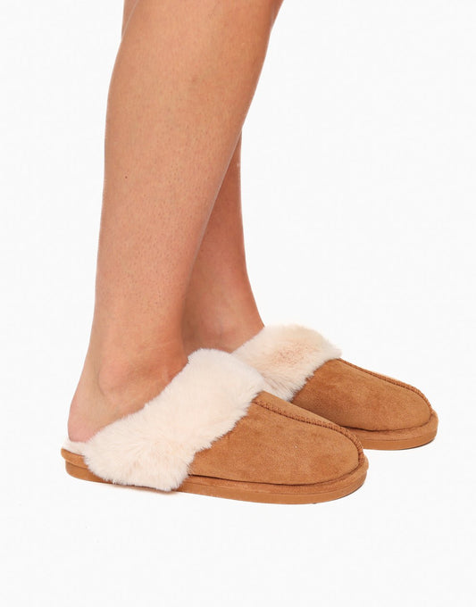 Camel Fluffy - Pantoffels - Olivia & Kate