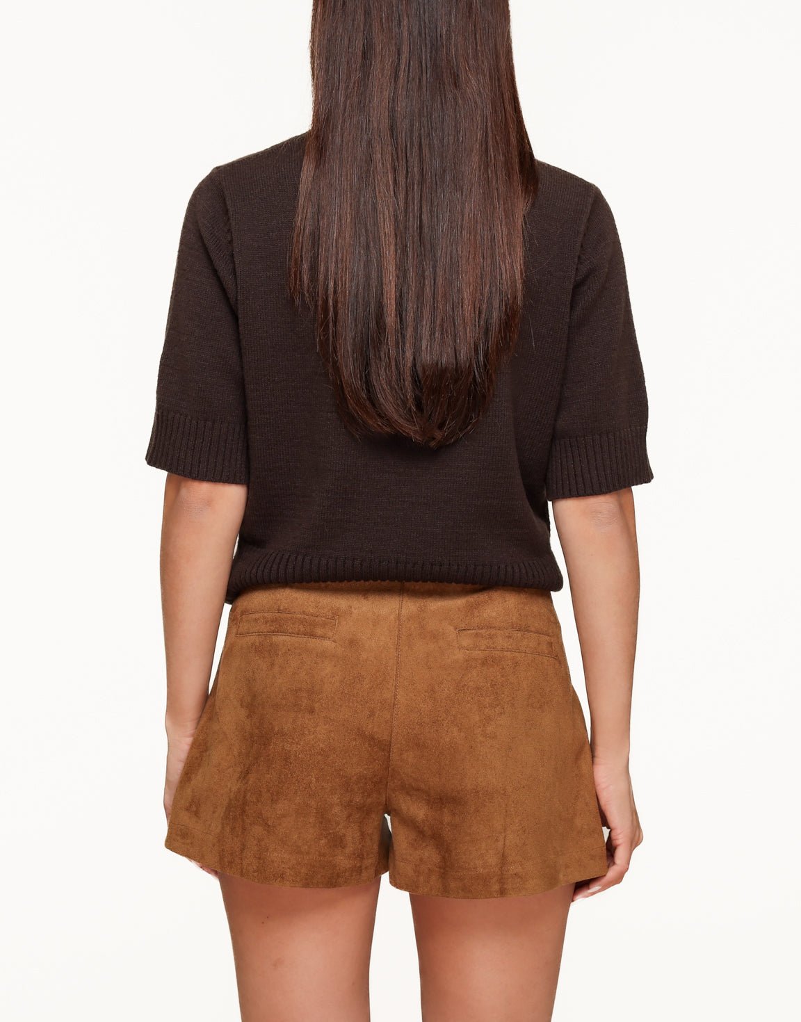 Camel Suede Short - Set - Olivia & Kate