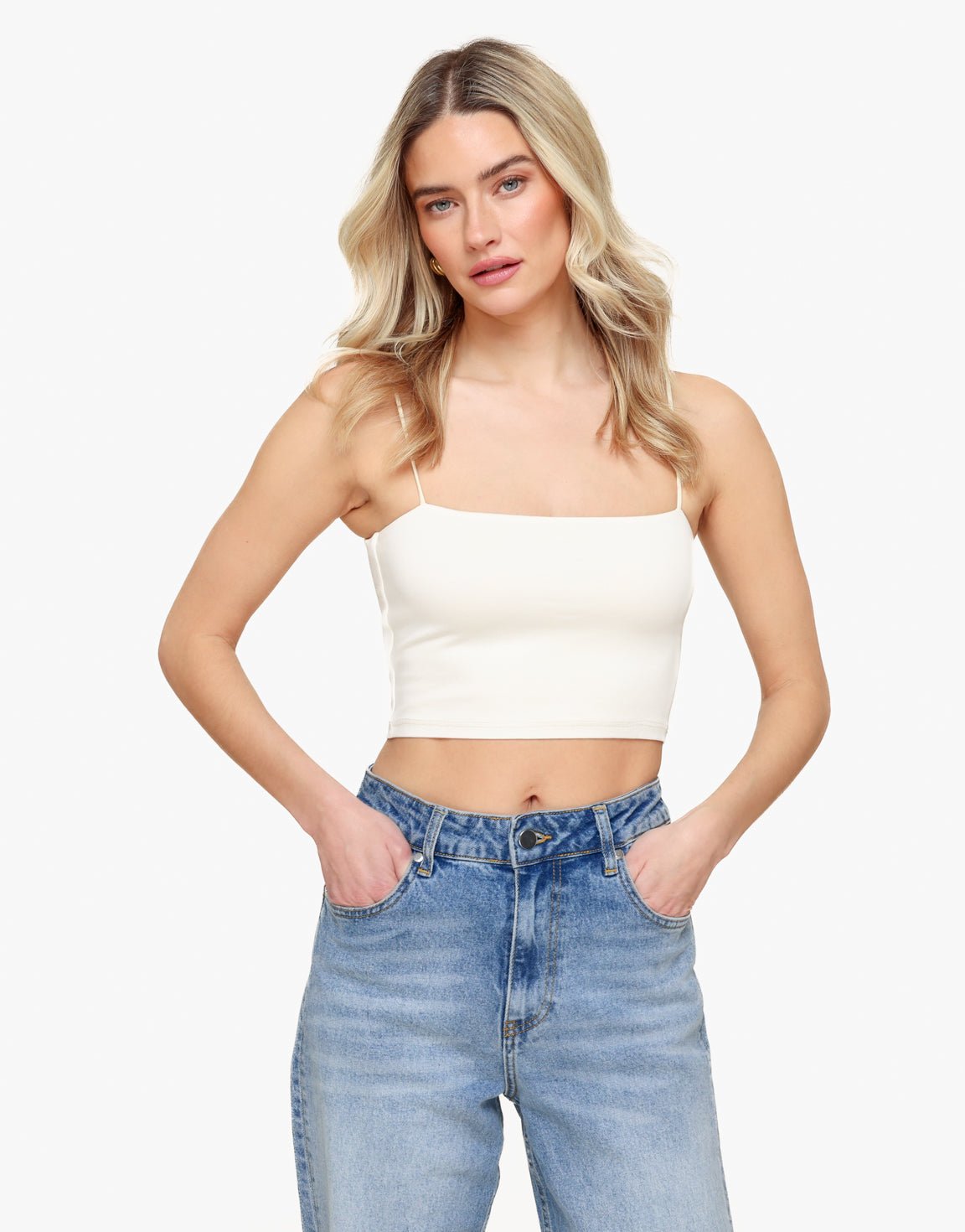 Cream Basic Bandeau - Top - Olivia & Kate