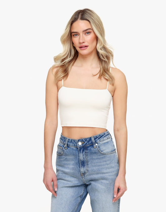 Cream Basic Bandeau - Top - Olivia & Kate