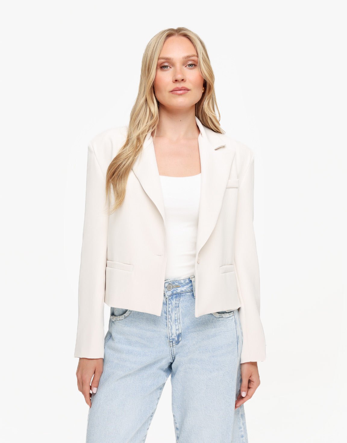 Creme Edit Cropped - Blazer - Olivia & Kate