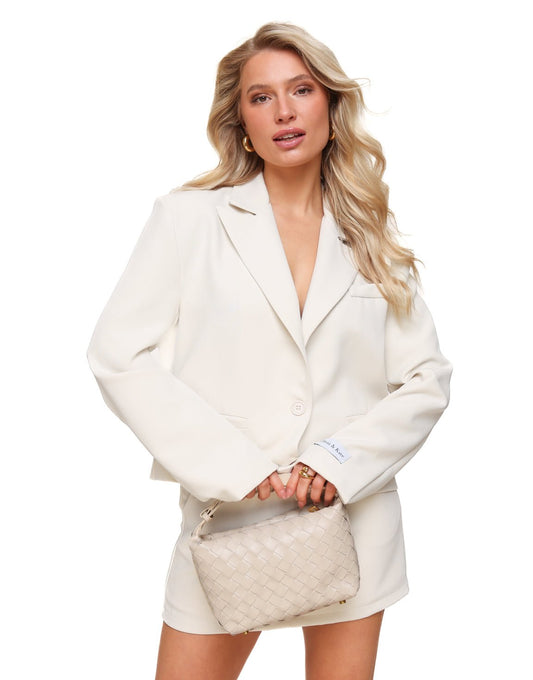 Creme F/W Edit Cropped Blazer Skort - Set - Olivia & Kate