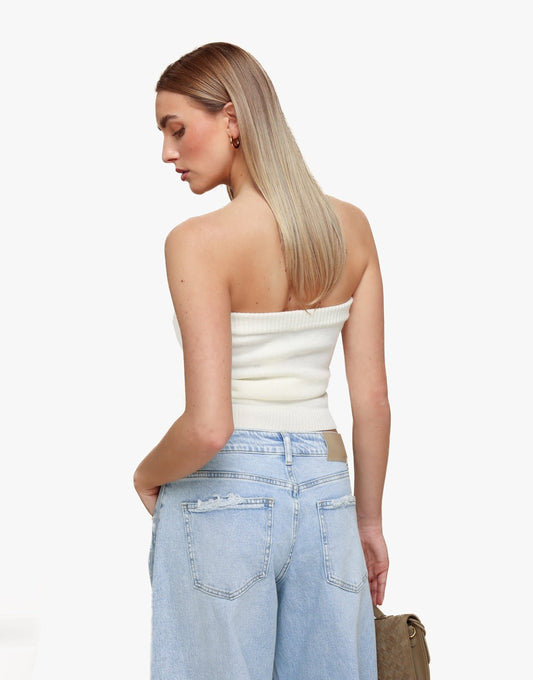 Creme Gebreide Cropped - Set - Olivia & Kate