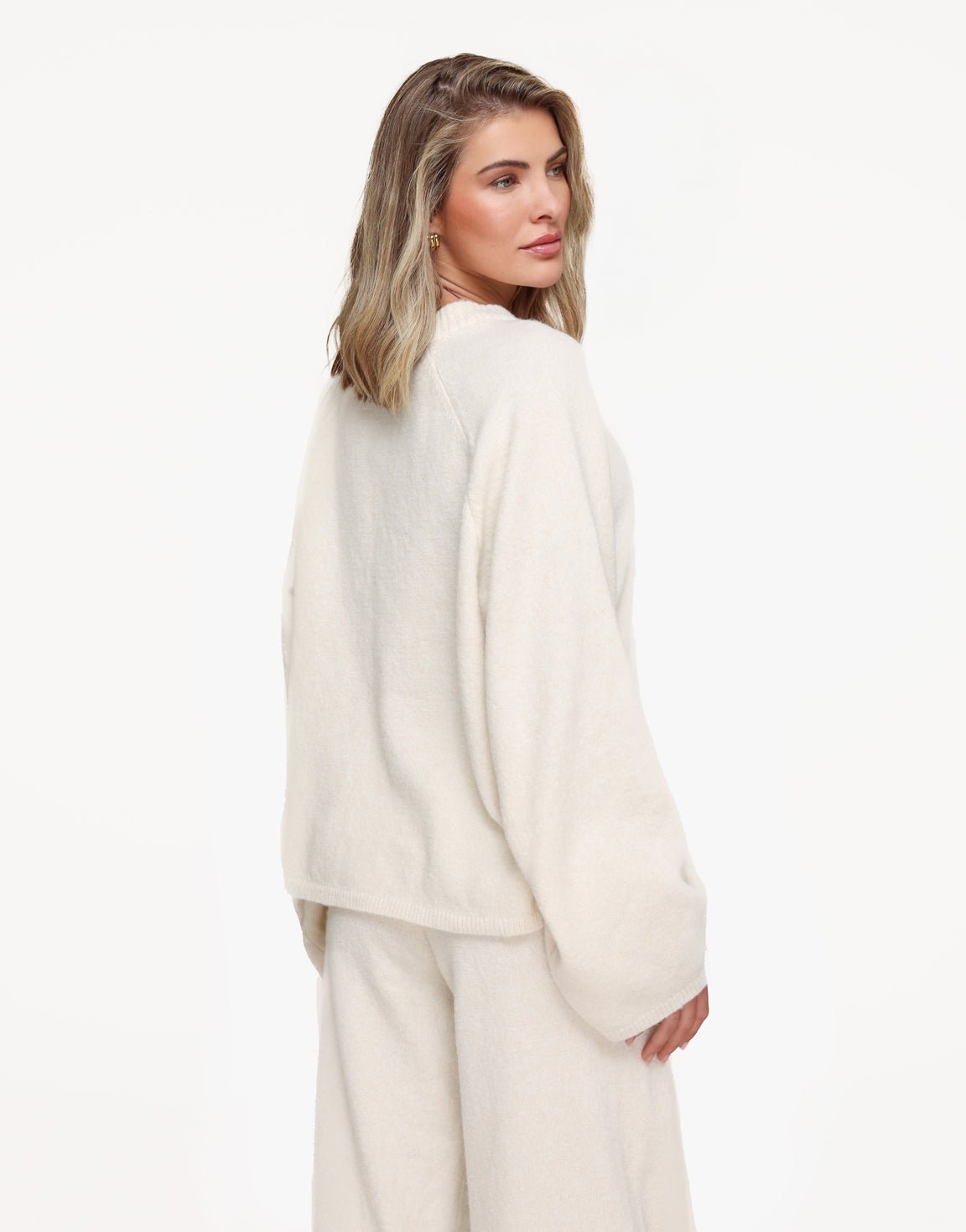 Cream Knitted LS - Top - Olivia & Kate