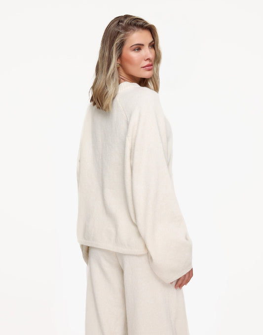 Cream Knitted LS - Top - Olivia & Kate