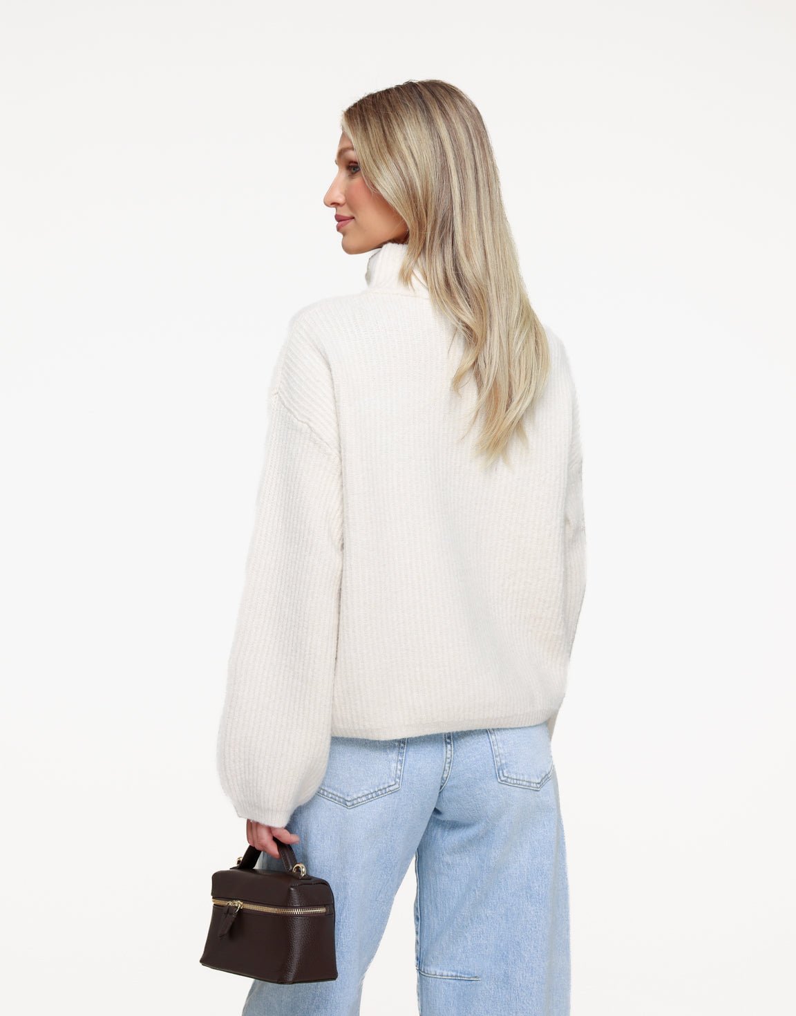 Creme Gebreide Rits - Vest - Olivia & Kate