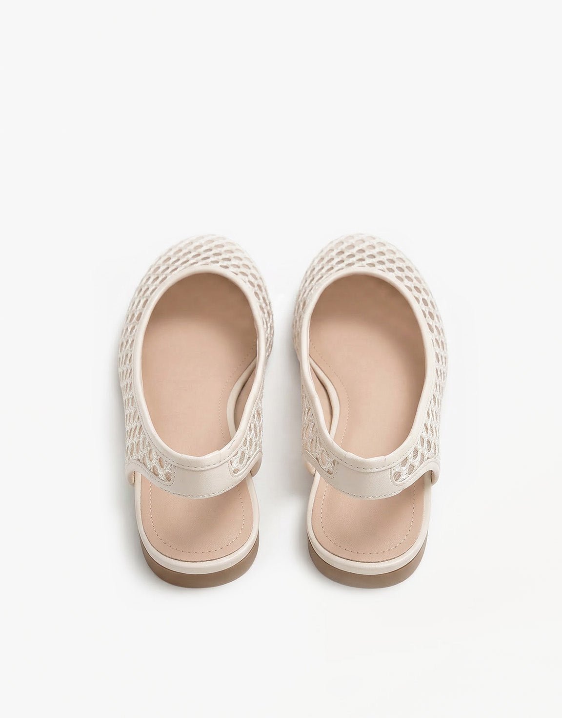 Creme Gehaakte Open Achterkant - Ballerina's - Olivia & Kate
